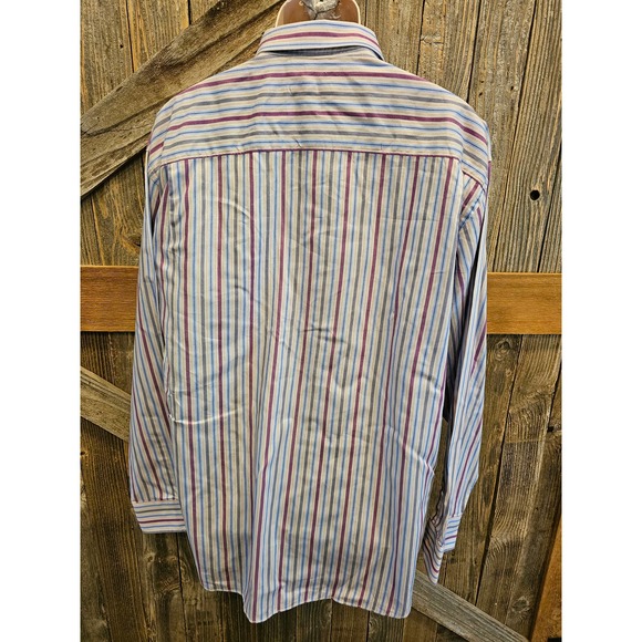 Alan flusser 2XL XXL long sleeve button up Career business casual stripes EUC - Picture 2 of 7